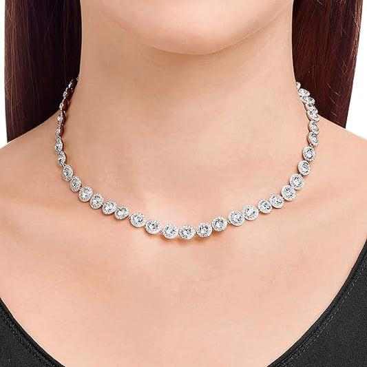 ✨ Crystal Halo Pendant Necklace | 360° Sparkle – Gift-Ready